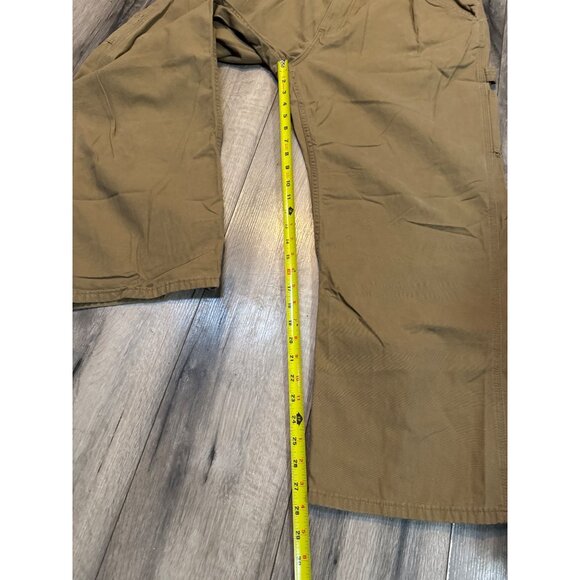 Mens Faded Glory Khaki Cargo Carpenters Pants 40X30 100% Cotton Casual Wear - Picture 5 of 7